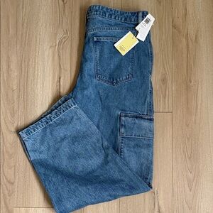 Aritzia Wilfred Strut wide cargo jeans size 12